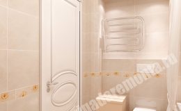 Концепт отделки ванной комнаты квартиры на Яхтенной